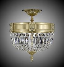 American Brass & Crystal FM2151-P-01G - Three Light Semi Flush Mount